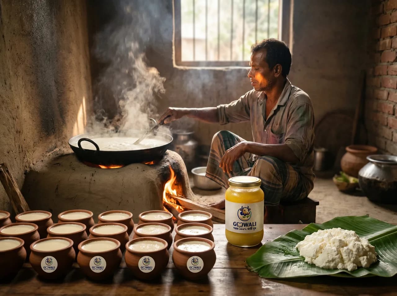 Traditional Bengali dairy products made by hand